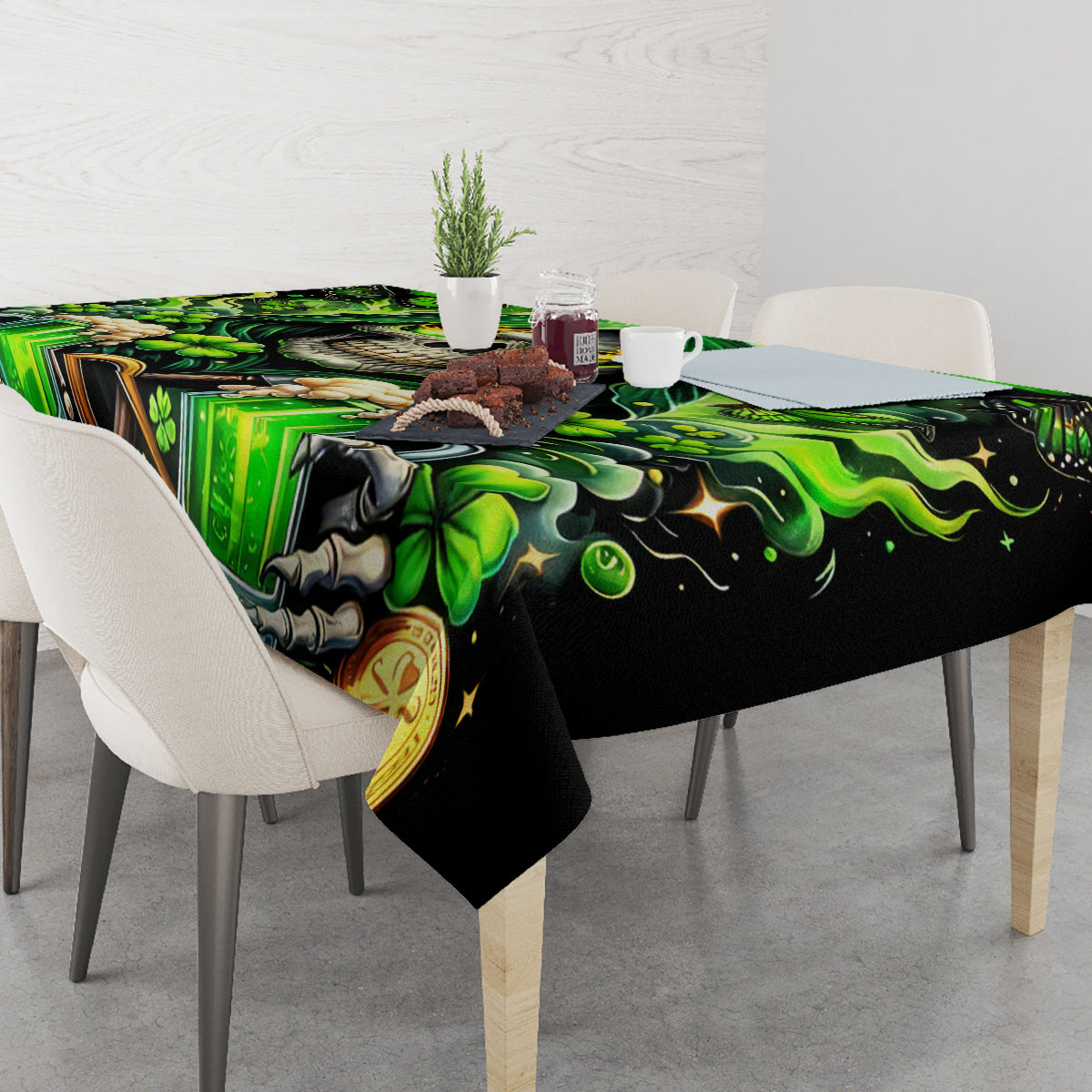 Irish Skull Tablecloth The Devil Whispered To Me I'm Coming For You