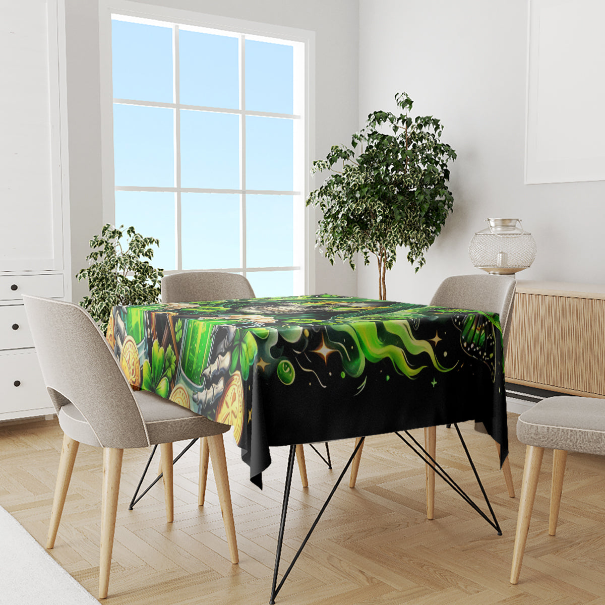 Irish Skull Tablecloth The Devil Whispered To Me I'm Coming For You