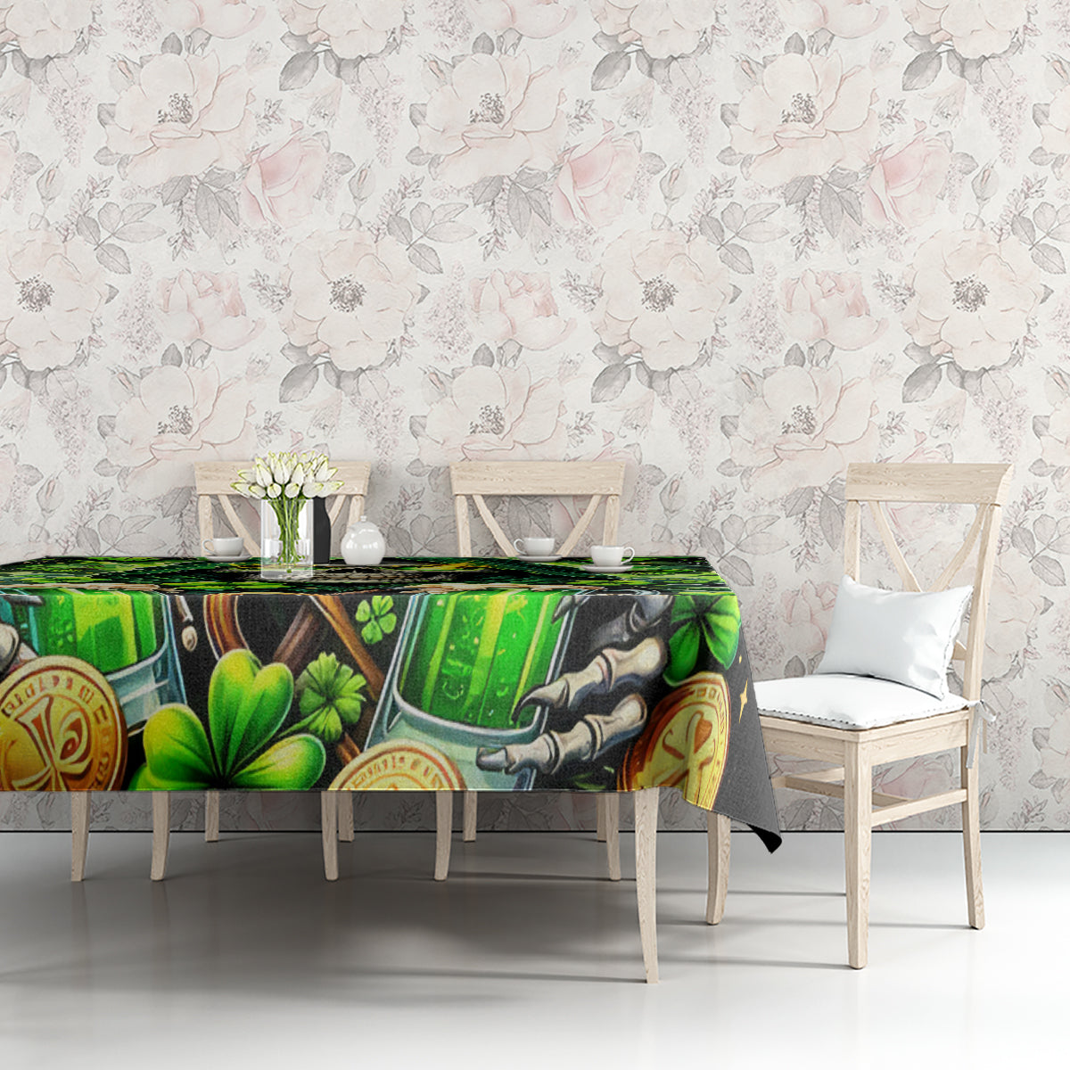 Irish Skull Tablecloth The Devil Whispered To Me I'm Coming For You