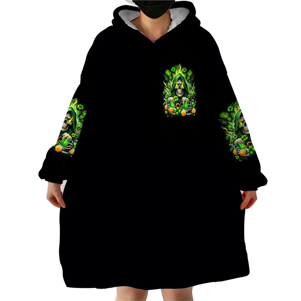 Irish Skull Wearable Blanket Hoodie The Devil Whispered To Me I'm Coming For You
