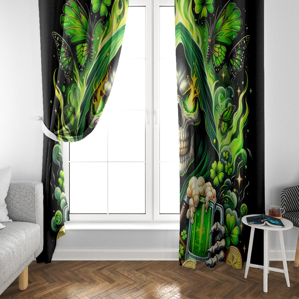 Irish Skull Window Curtain The Devil Whispered To Me I'm Coming For You