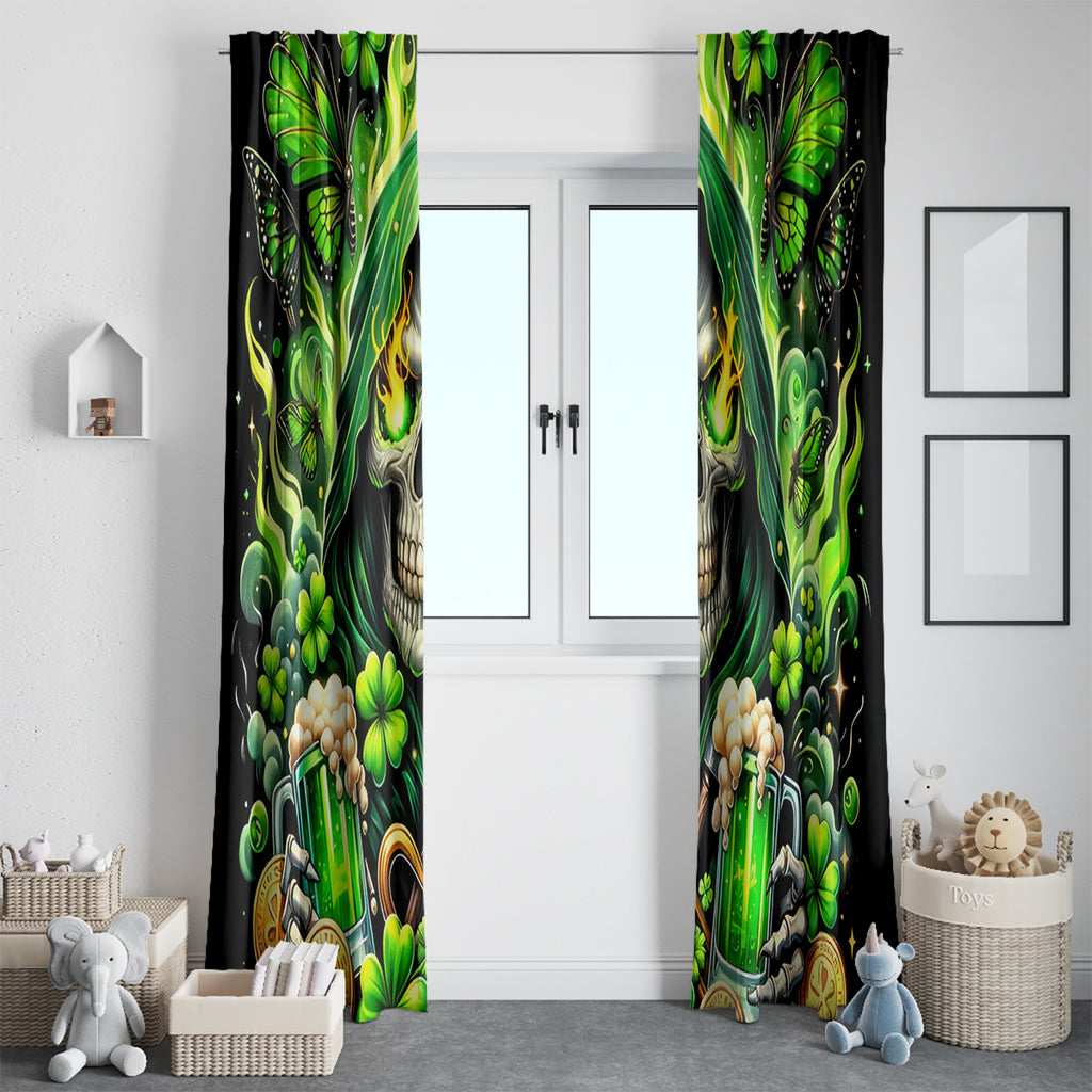 Irish Skull Window Curtain The Devil Whispered To Me I'm Coming For You