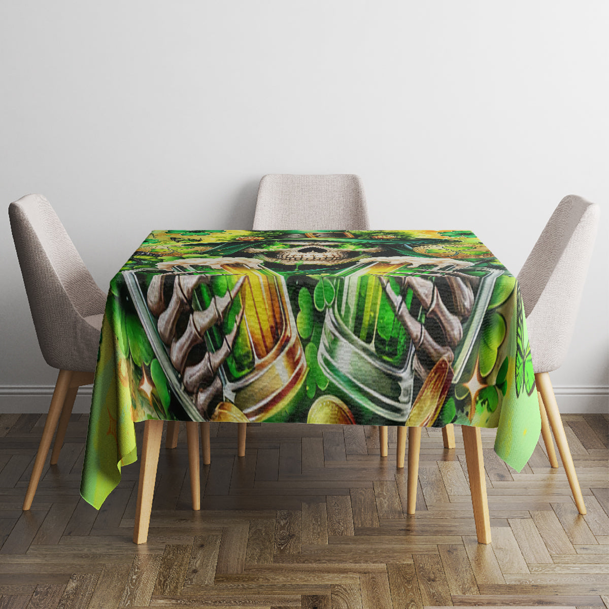 Irish Skull Tablecloth The Devil Whispered To Me I'm Coming For You