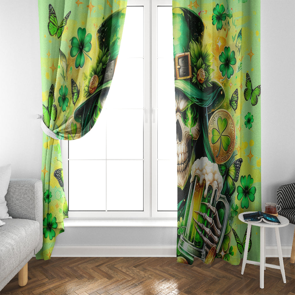 Irish Skull Window Curtain The Devil Whispered To Me I'm Coming For You