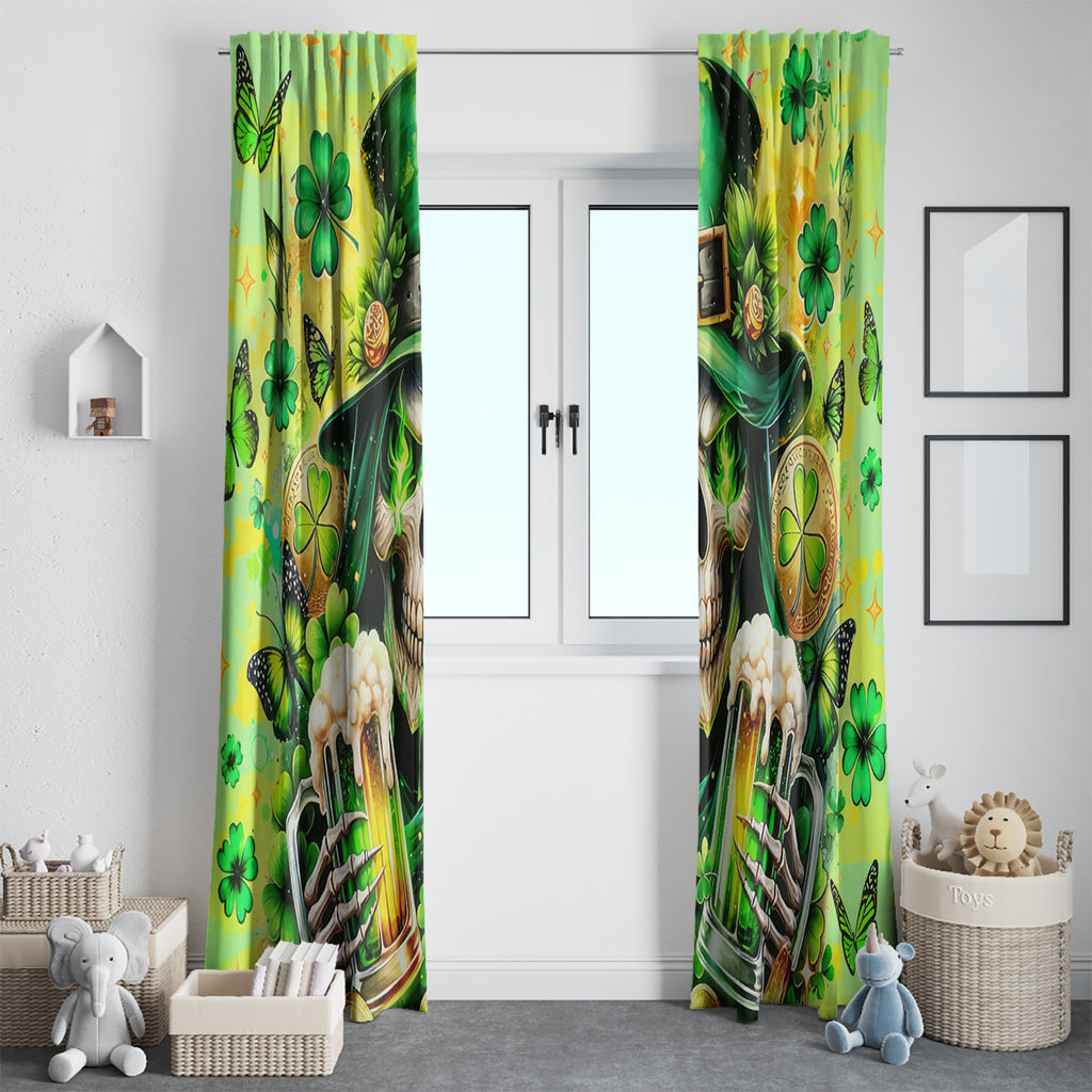 Irish Skull Window Curtain The Devil Whispered To Me I'm Coming For You