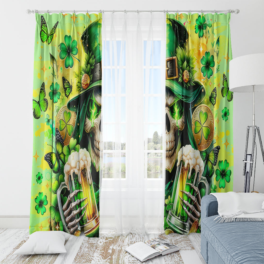Irish Skull Window Curtain The Devil Whispered To Me I'm Coming For You