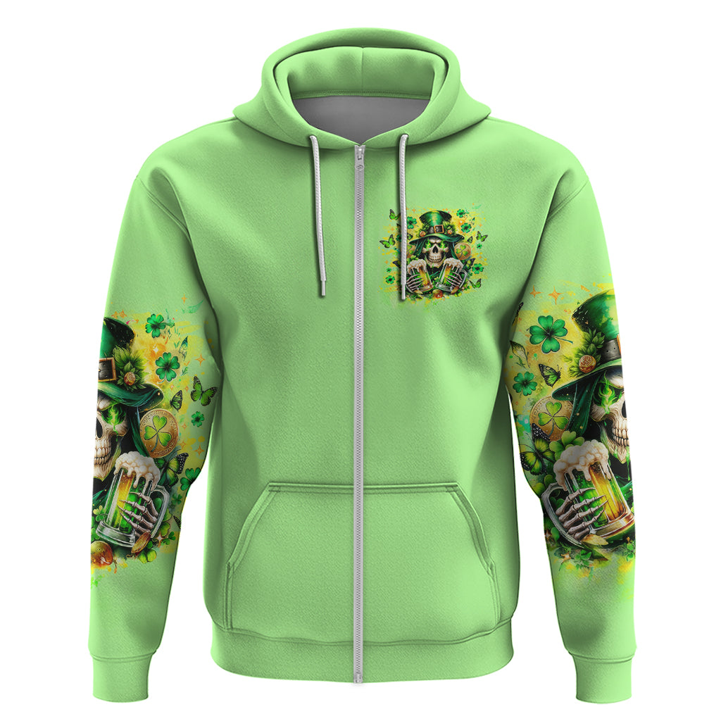 Irish Skull Zip Hoodie The Devil Whispered To Me I'm Coming For You