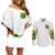 Irish Skull Couples Matching Off Shoulder Short Dress and Long Sleeve Button Shirt I Whisper Back Bring Beer