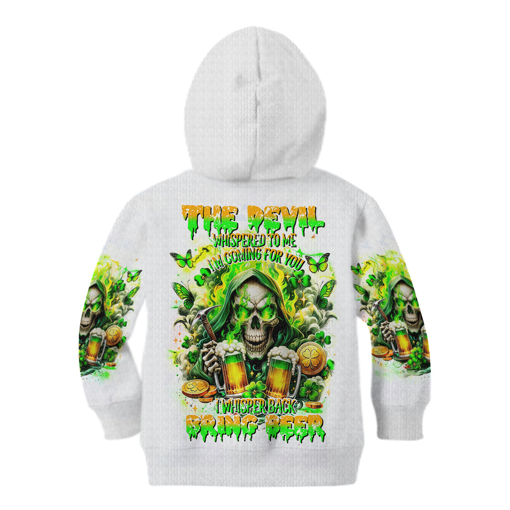 Irish Skull Kid Hoodie I Whisper Back Bring Beer