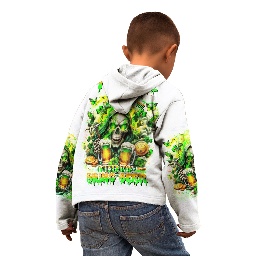 Irish Skull Kid Hoodie I Whisper Back Bring Beer
