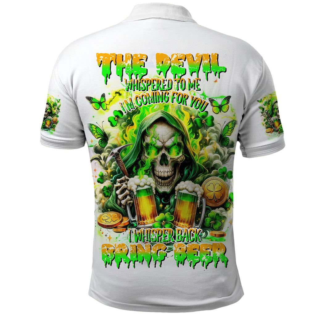 Irish Skull Polo Shirt I Whisper Back Bring Beer