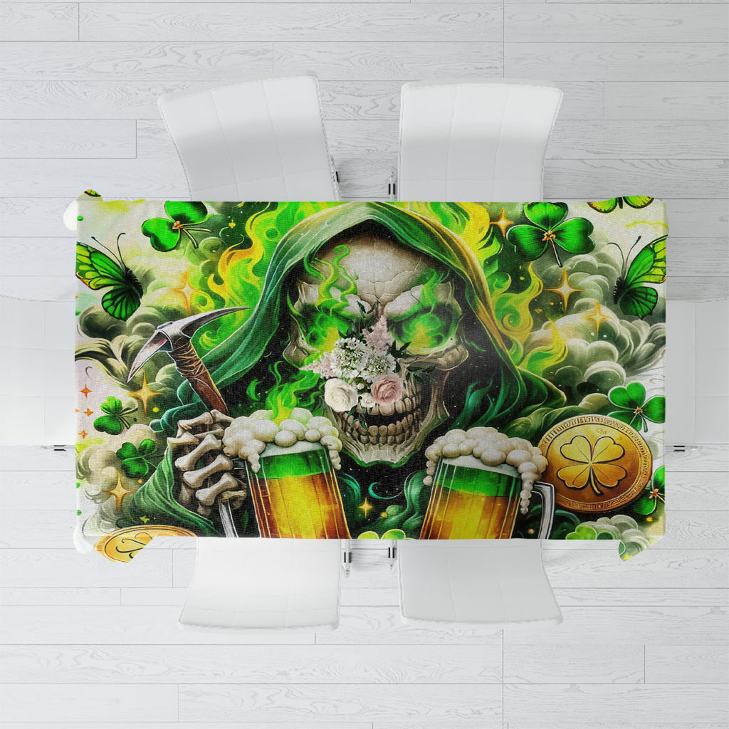 Irish Skull Tablecloth I Whisper Back Bring Beer
