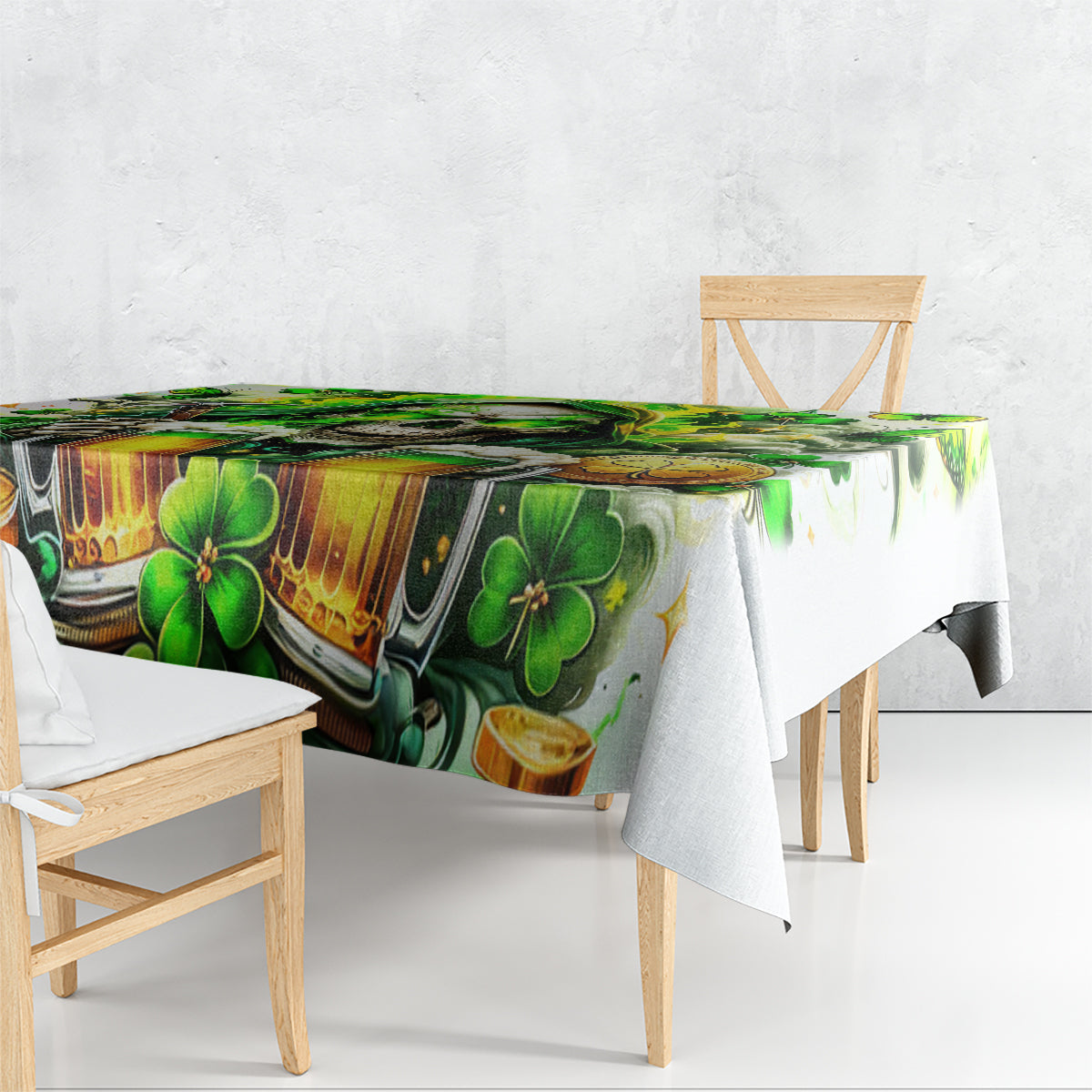 Irish Skull Tablecloth I Whisper Back Bring Beer