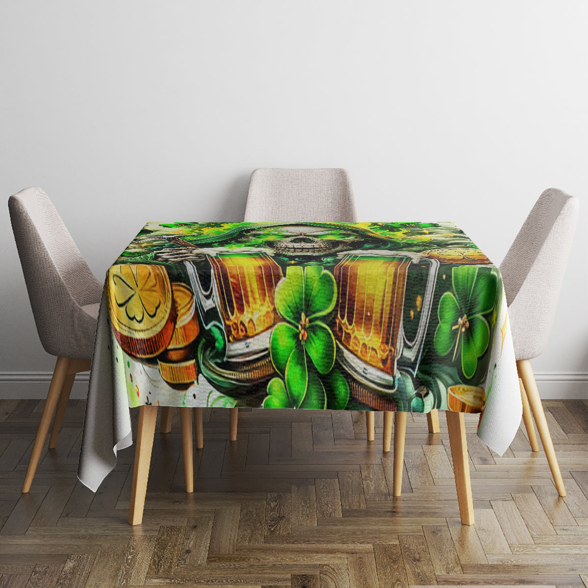 Irish Skull Tablecloth I Whisper Back Bring Beer
