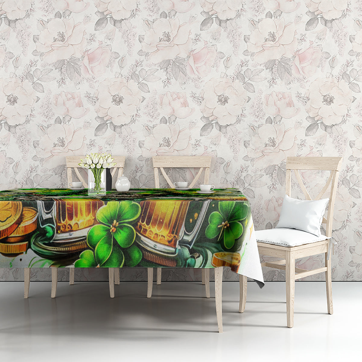 Irish Skull Tablecloth I Whisper Back Bring Beer