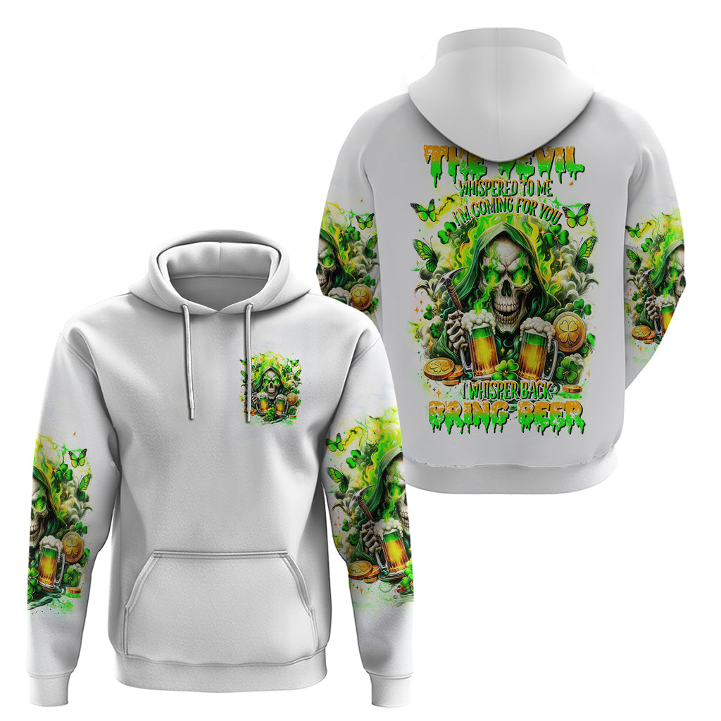 Irish Skull Zip Hoodie I Whisper Back Bring Beer