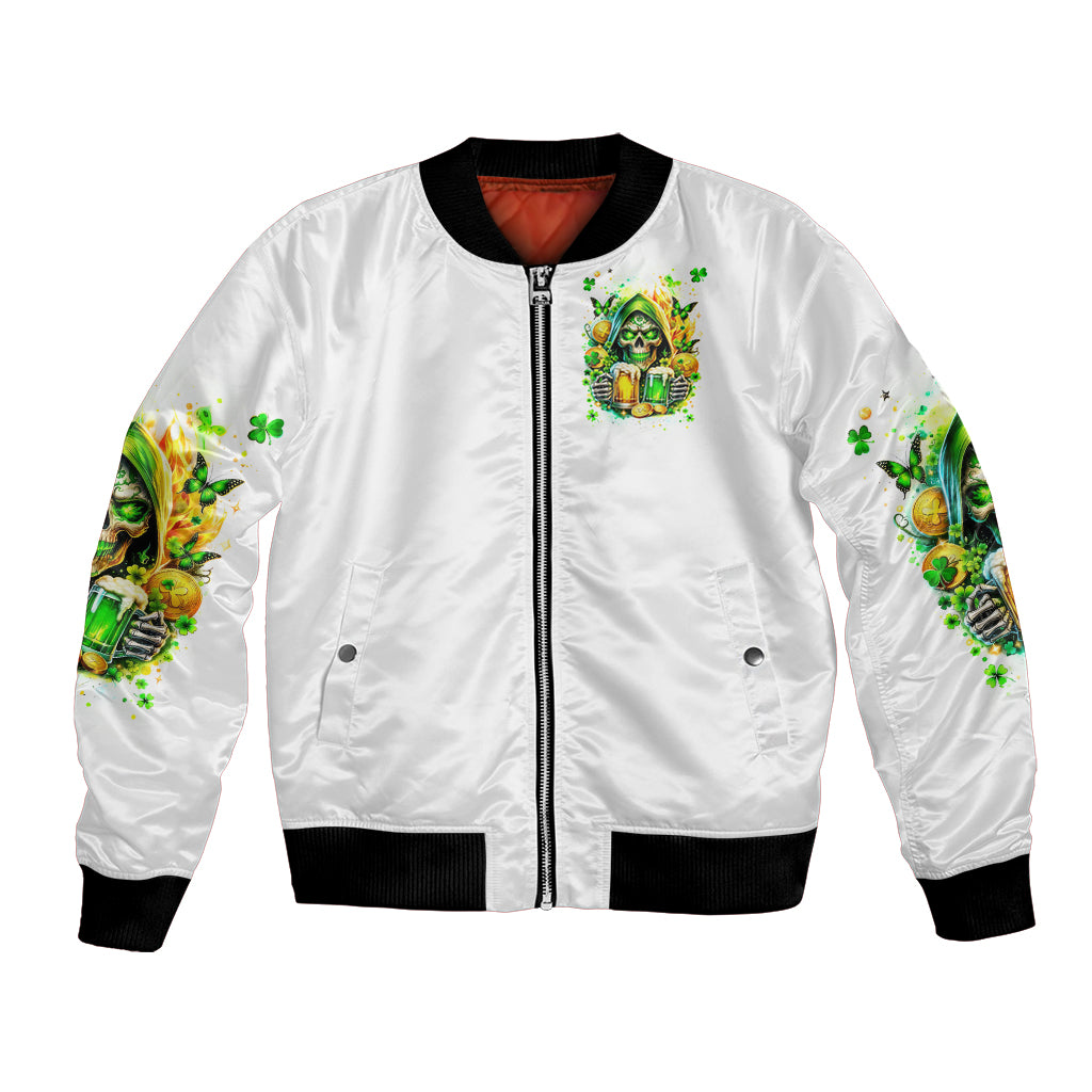 Irish Skull Bomber Jacket To Wash Down Another Beer To Wash Down This Beer