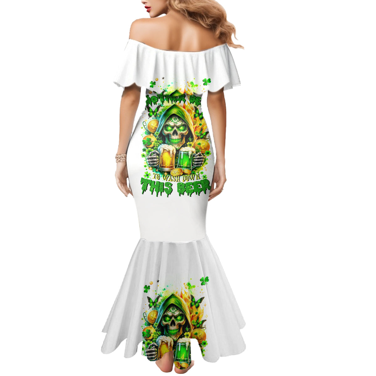 Irish Skull Mermaid Dress To Wash Down Another Beer To Wash Down This Beer