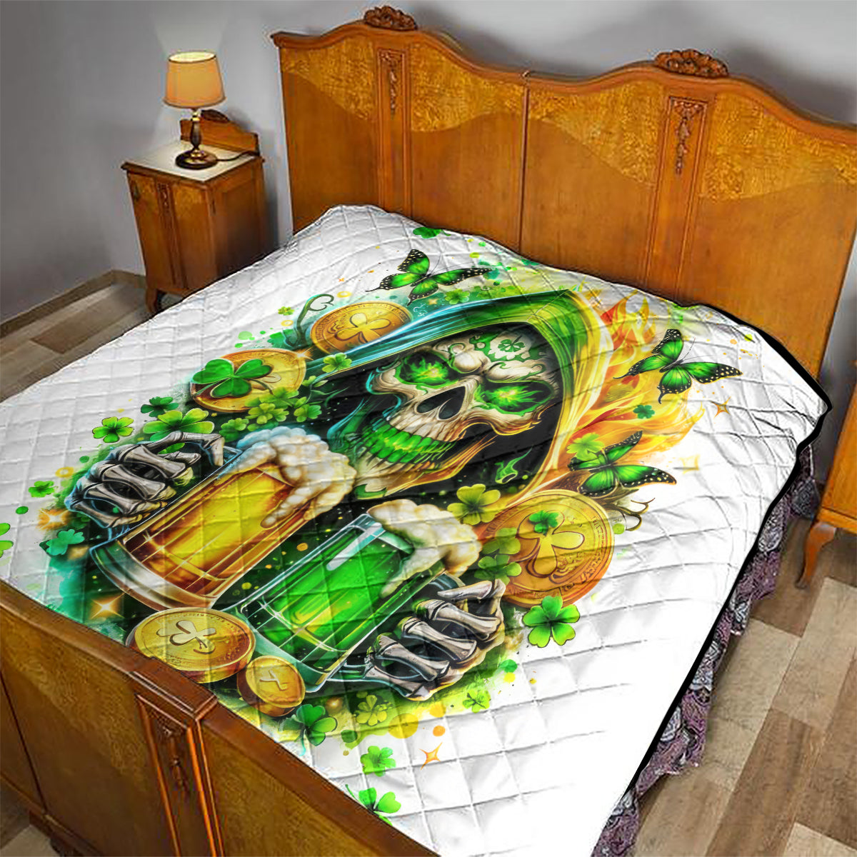 Irish Skull Quilt To Wash Down Another Beer To Wash Down This Beer
