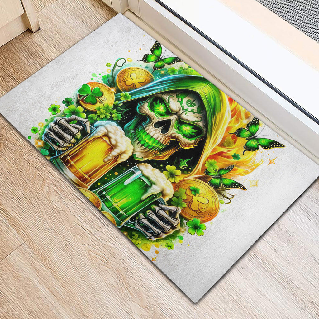 Irish Skull Rubber Doormat To Wash Down Another Beer To Wash Down This Beer
