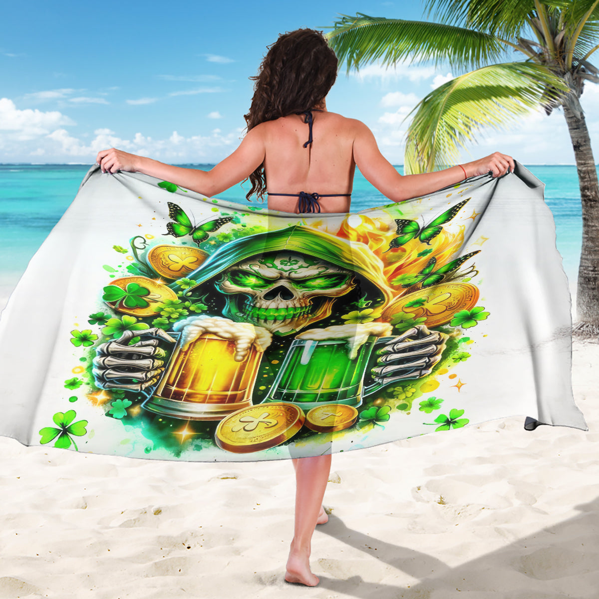 Irish Skull Sarong To Wash Down Another Beer To Wash Down This Beer