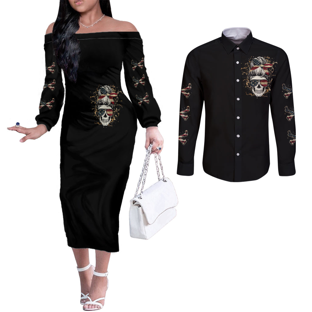 girl-skull-couples-matching-off-the-shoulder-long-sleeve-dress-and-long-sleeve-button-shirts-dont-try-to-figured-me-out-i-special-kind
