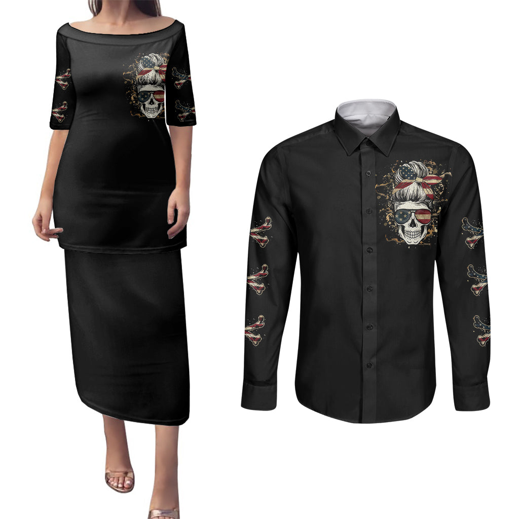 girl-skull-couples-matching-puletasi-dress-and-long-sleeve-button-shirts-dont-try-to-figured-me-out-i-special-kind