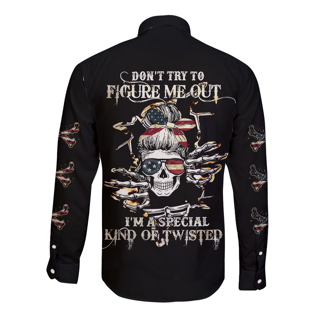 girl-skull-long-sleeve-button-shirt-dont-try-to-figured-me-out-i-special-kind