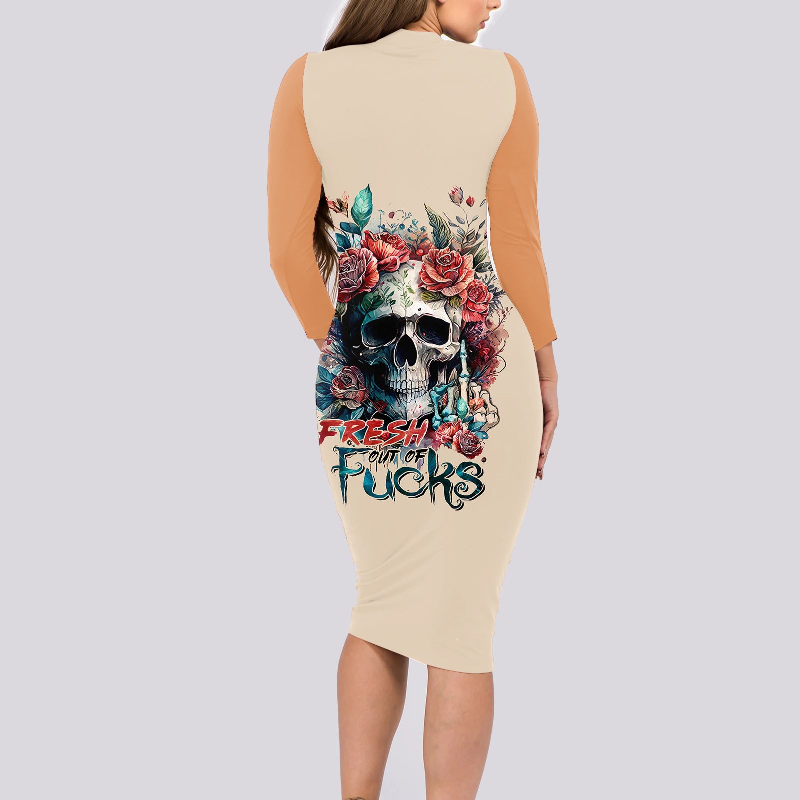 flower-skull-long-sleeve-bodycon-dress-fresh-out-of-fuck