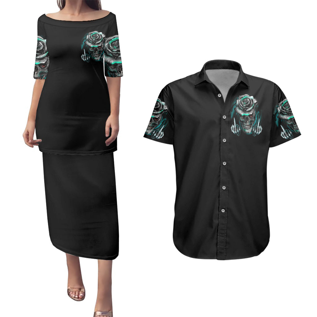 rose-skull-couples-matching-puletasi-dress-and-hawaiian-shirt-go-fuck-yourself-is-fully-functional