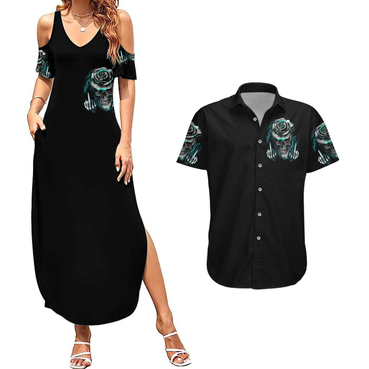 rose-skull-couples-matching-summer-maxi-dress-and-hawaiian-shirt-go-fuck-yourself-is-fully-functional