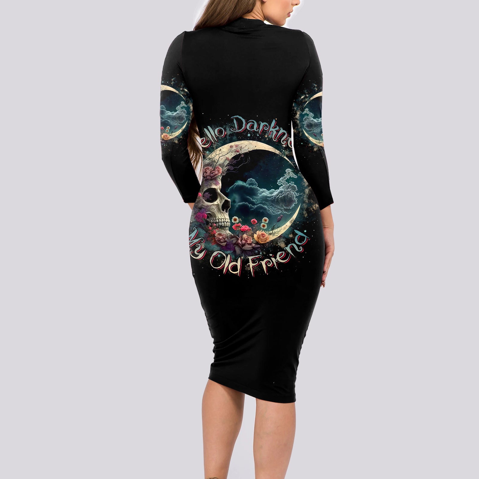 moon-skull-long-sleeve-bodycon-dress-hello-darkness-my-old-friend-moon