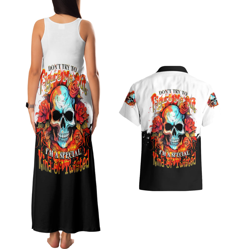 flower-skull-couples-matching-tank-maxi-dress-and-hawaiian-shirt-dont-try-to-figured-me-out-i-special-kind-fire-flower