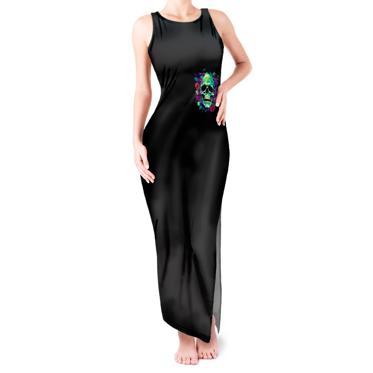 flower-skull-tank-maxi-dress-i-blunt-because-god-rolled-me-that-way