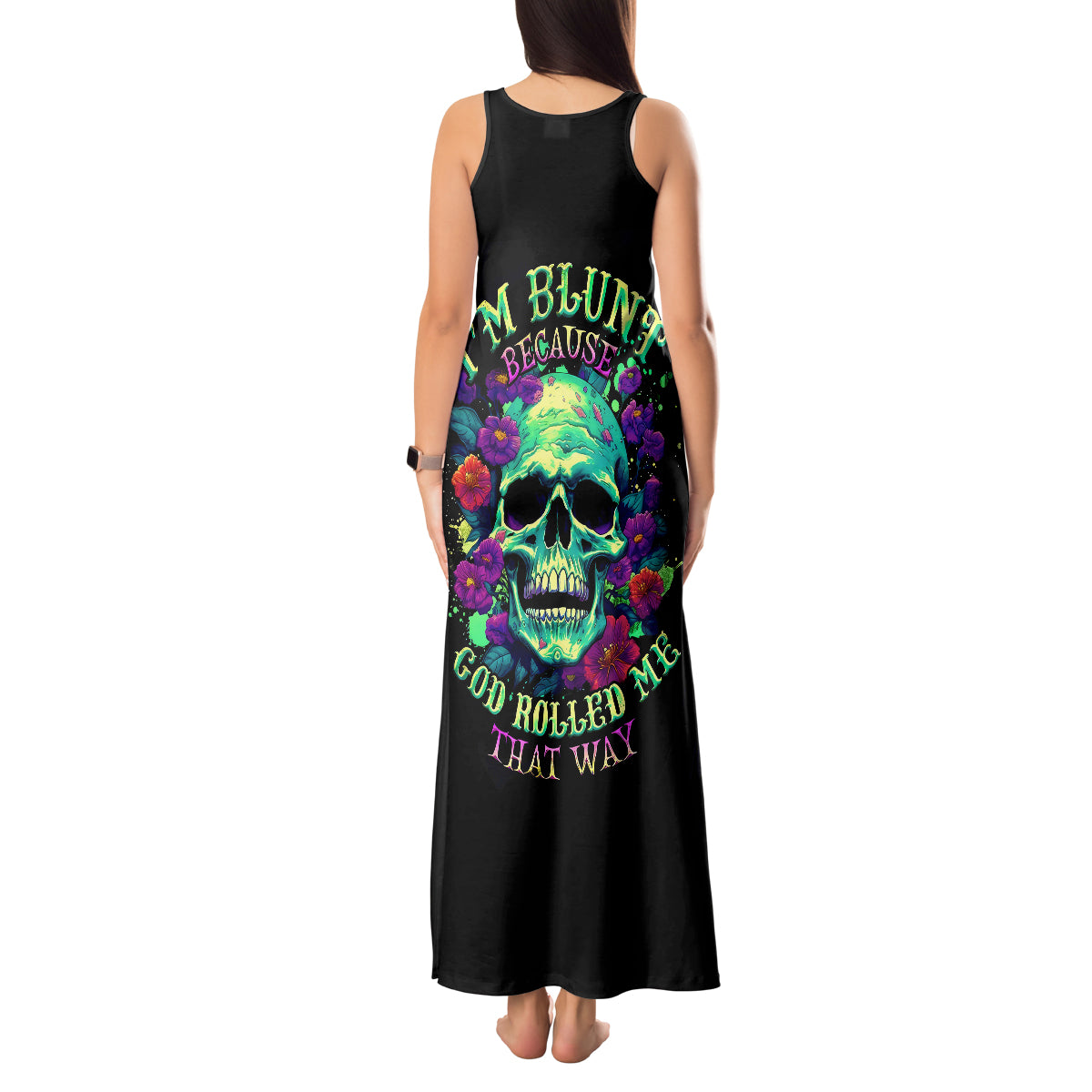 flower-skull-tank-maxi-dress-i-blunt-because-god-rolled-me-that-way