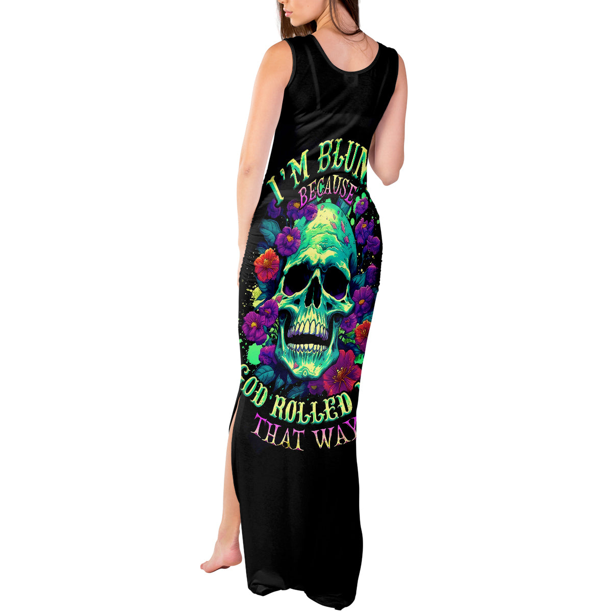 flower-skull-tank-maxi-dress-i-blunt-because-god-rolled-me-that-way