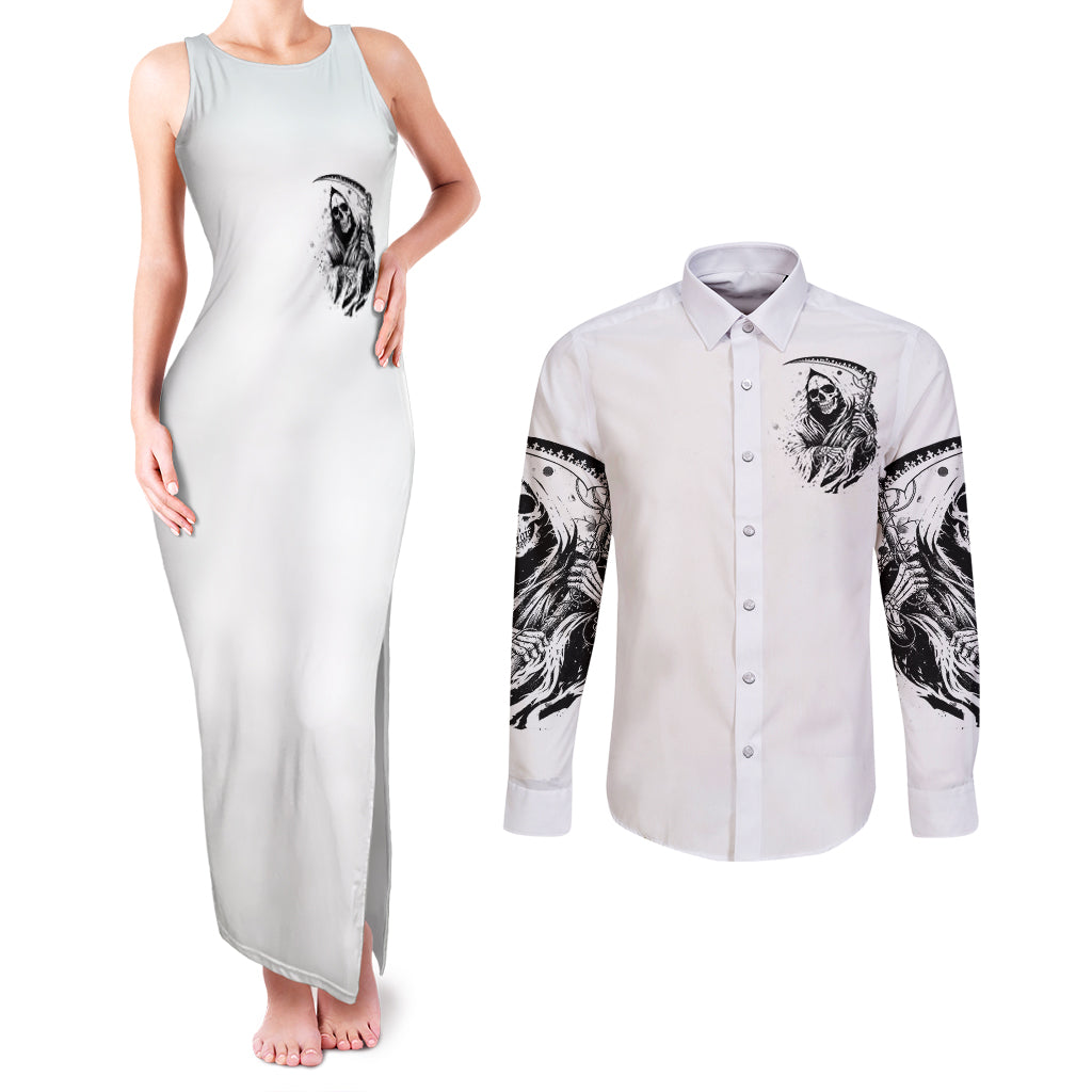skull-reaper-couples-matching-tank-maxi-dress-and-long-sleeve-button-shirts-i-cant-go-to-hell-devil-restrainning-order-against-me