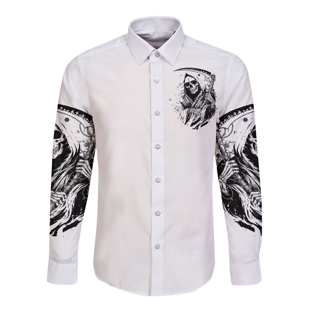 skull-reaper-long-sleeve-button-shirt-i-cant-go-to-hell-devil-restrainning-order-against-me