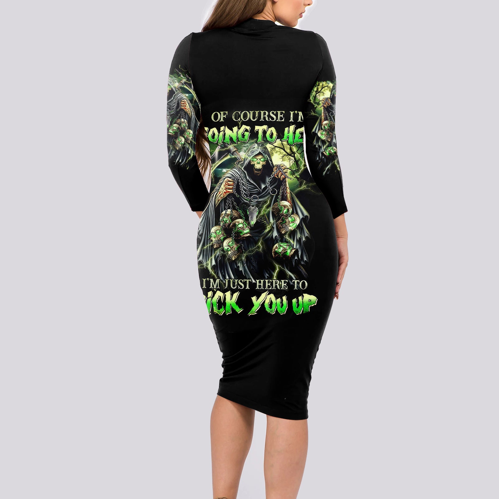 skull-reaper-long-sleeve-bodycon-dress-i-going-to-hell-just-pick-you-up