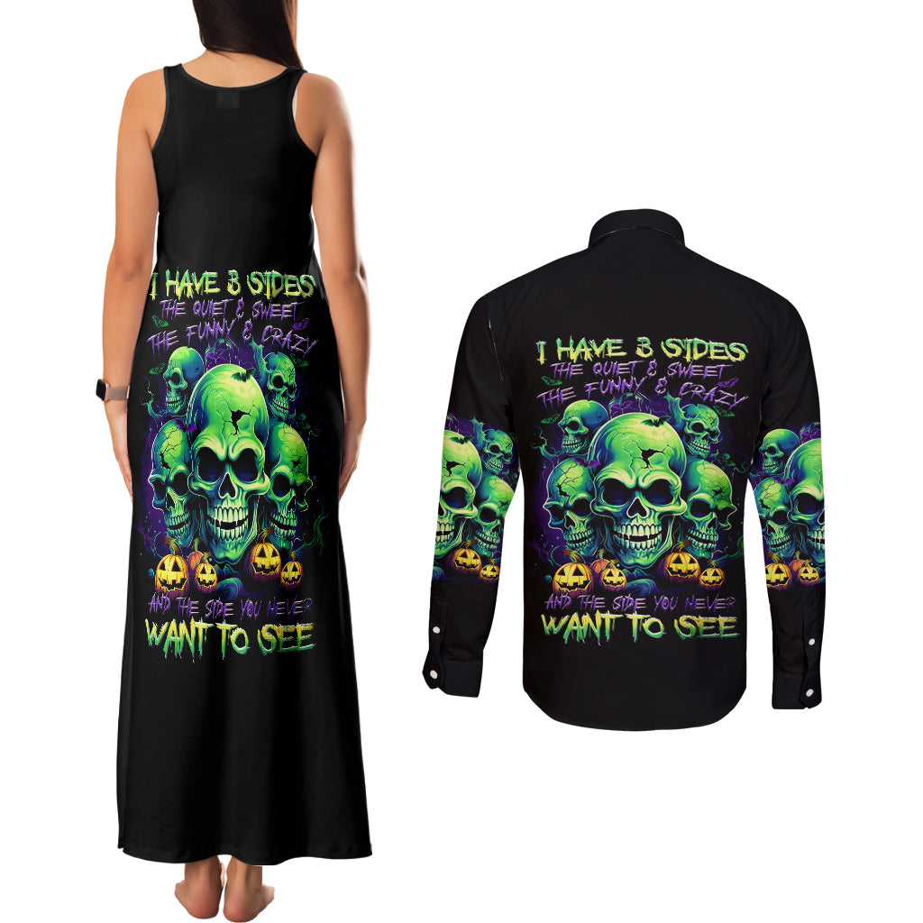 skull-pumpkin-couples-matching-tank-maxi-dress-and-long-sleeve-button-shirts-i-have-three-side-quite-funny-and-side-you-never-want