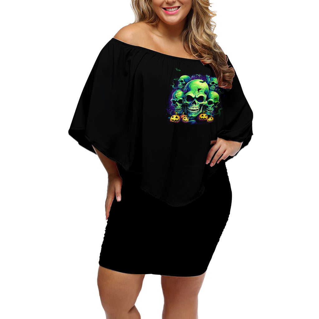 skull-pumpkin-off-shoulder-short-dress-i-have-three-side-quite-funny-and-side-you-never-want