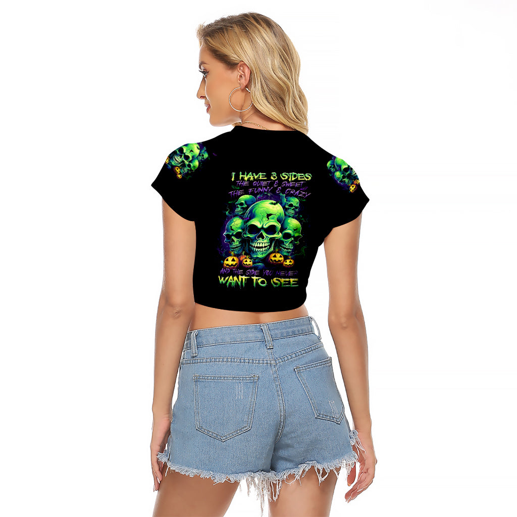 skull-pumpkin-raglan-cropped-t-shirt-i-have-three-side-quite-funny-and-side-you-never-want