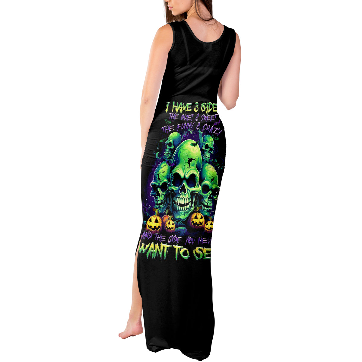 skull-pumpkin-tank-maxi-dress-i-have-three-side-quite-funny-and-side-you-never-want