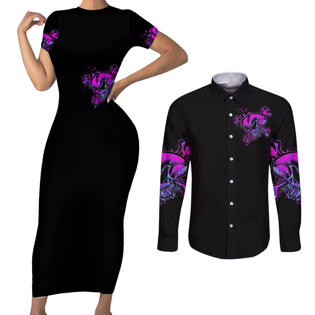 graffiti-skull-couples-matching-short-sleeve-bodycon-dress-and-long-sleeve-button-shirts-i-talk-i-smile-but-be-carefull-when-i-silent