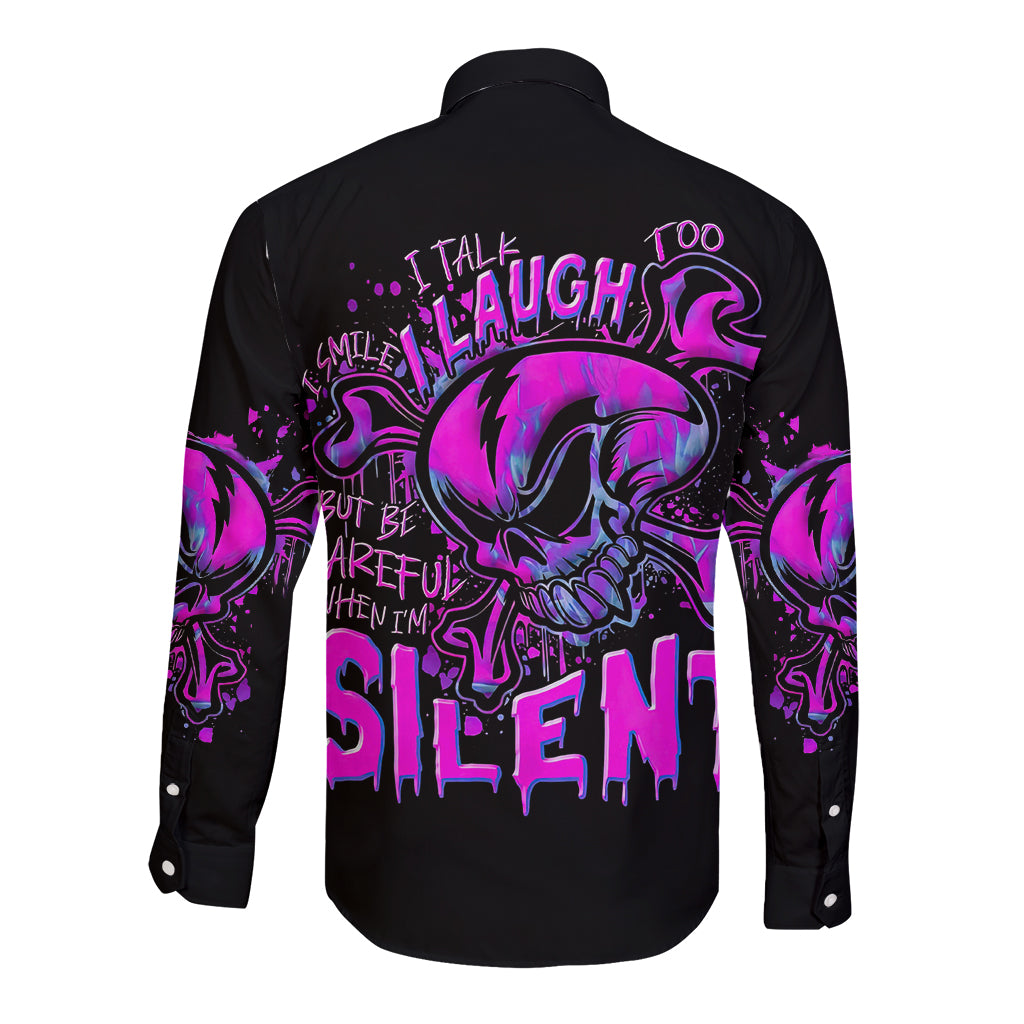 graffiti-skull-long-sleeve-button-shirt-i-talk-i-smile-but-be-carefull-when-i-silent