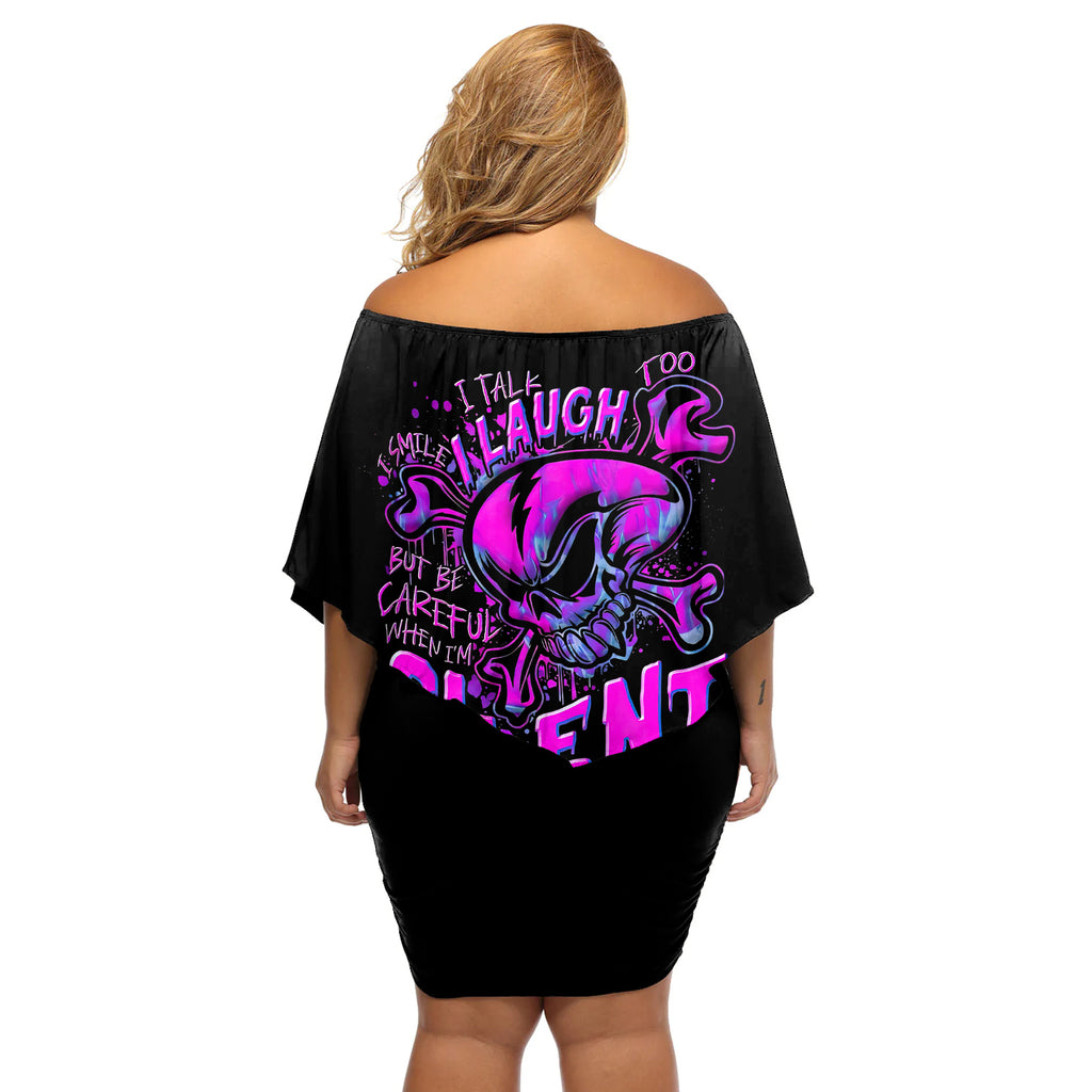 graffiti-skull-off-shoulder-short-dress-i-talk-i-smile-but-be-carefull-when-i-silent
