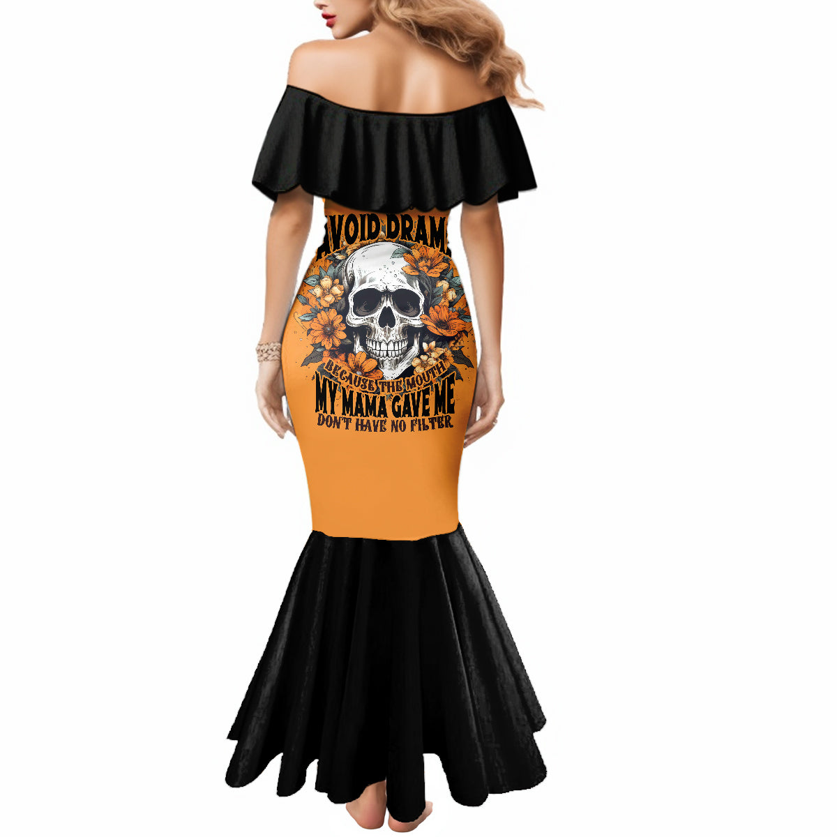 flower-skull-mermaid-dress-i-try-to-avoid-drama