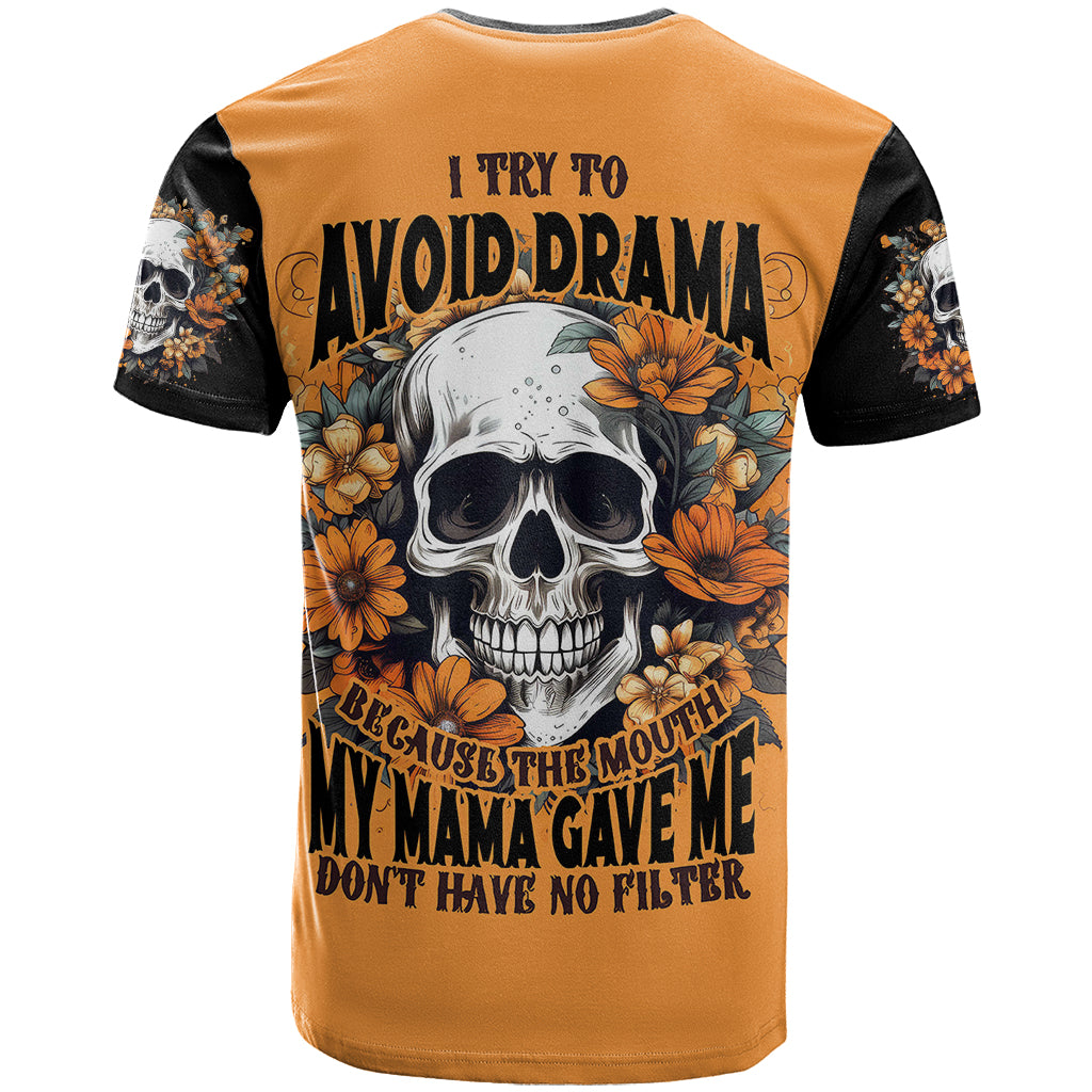 flower-skull-t-shirt-i-try-to-avoid-drama