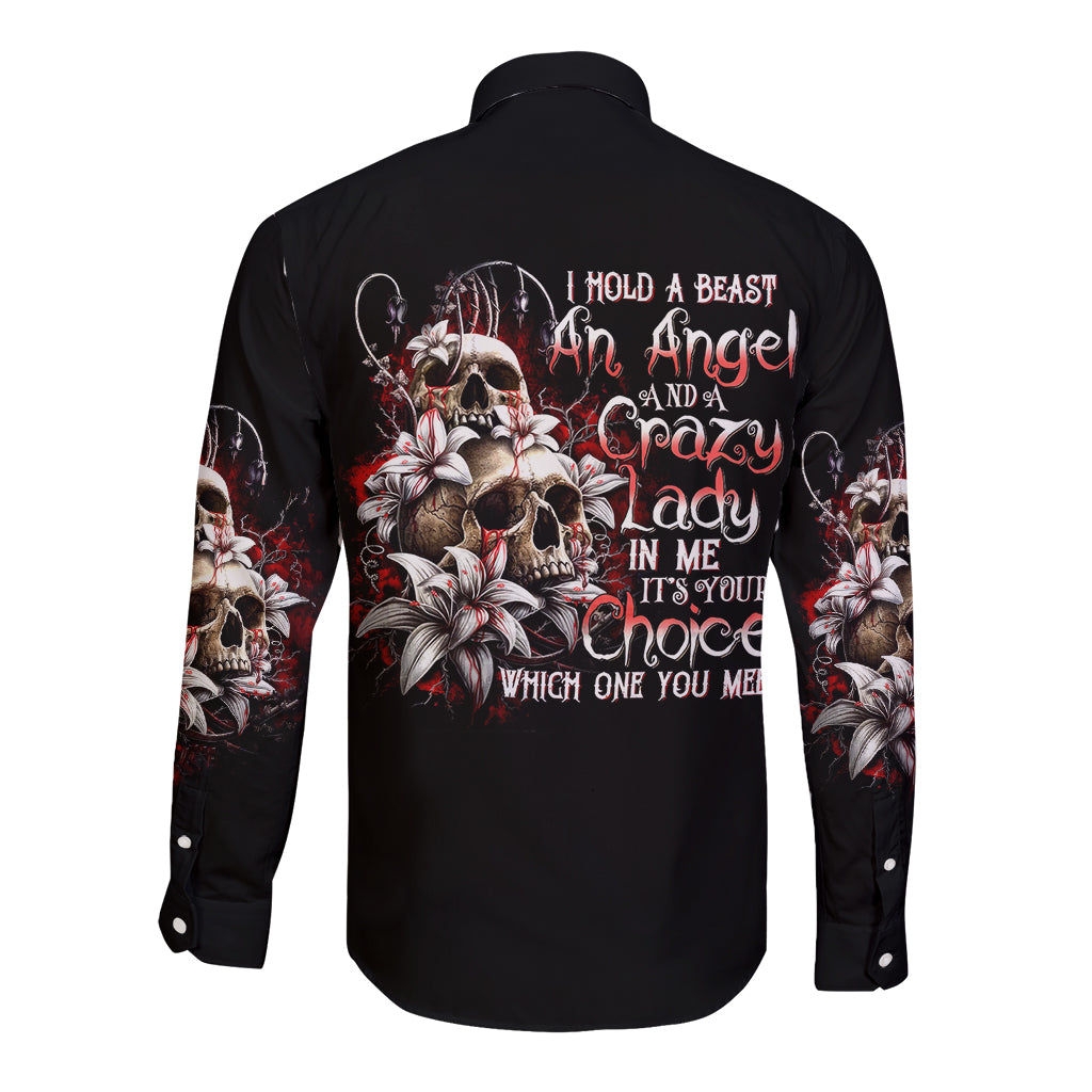 blood-skull-long-sleeve-button-shirt-i-hold-a-angel-and-crazy-lady-it-your-choice