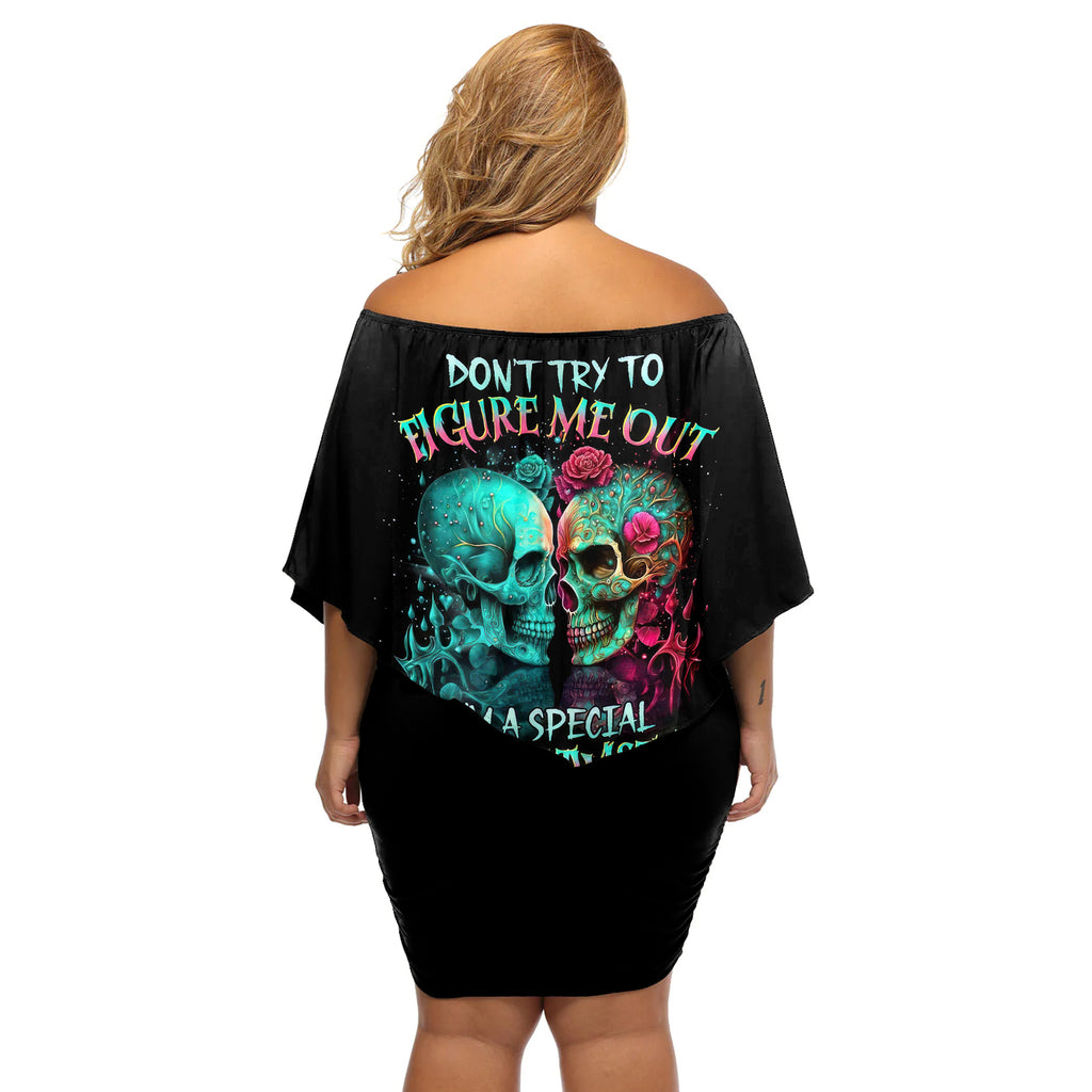 twin-skull-off-shoulder-short-dress-dont-try-to-figure-me-out-im-a-special